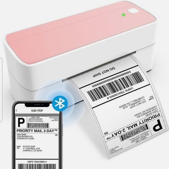 Omezizy Bluetooth Thermal Label Printer - New In box - Pink / White - Picture 1 of 9
